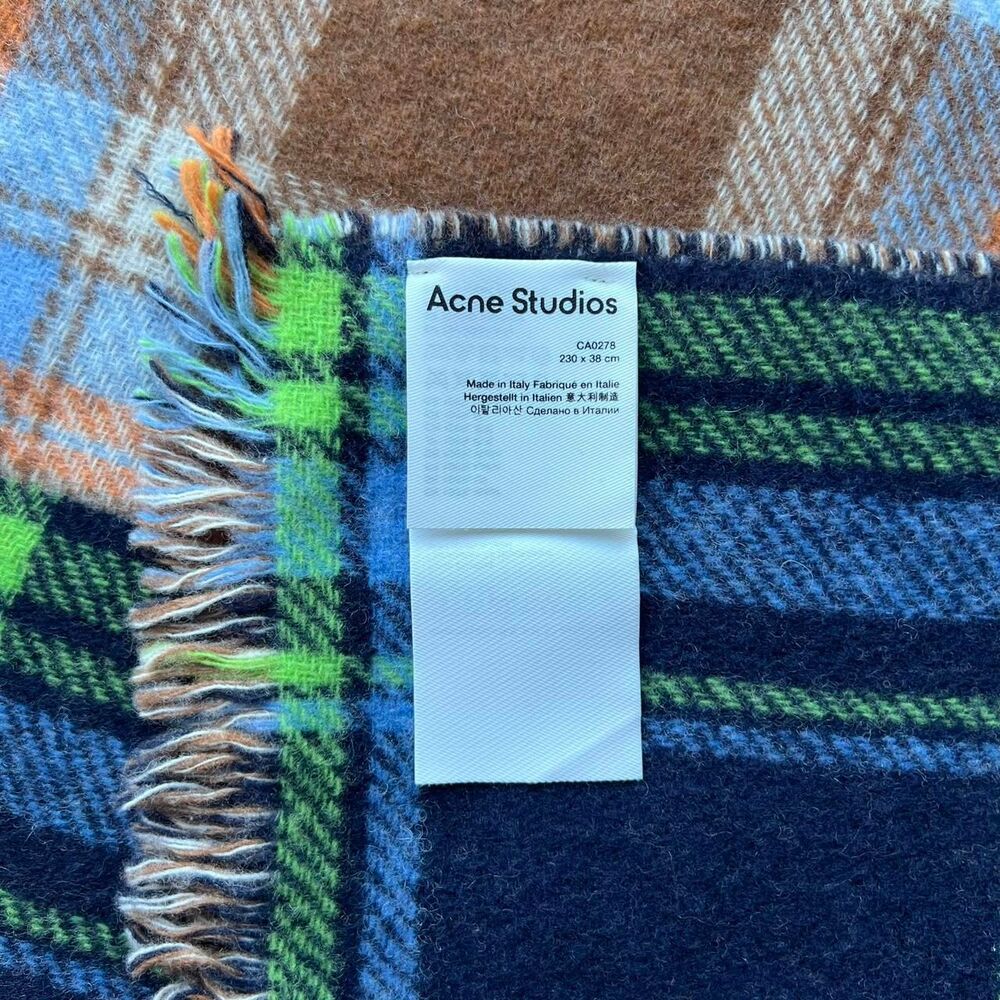 Acne Studios Vorata Patchwork Tartan Scarf - Picture 3 of 4
